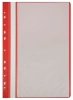 Папка-скоросшиватель Бюрократ -PS10RED A4 10 вкладышей боков.перф. пластик красный 0.12/0.16