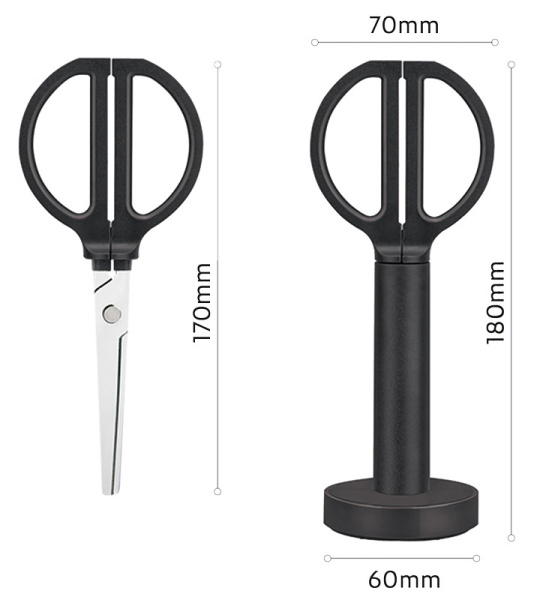 Ножницы Deli ENS051BLACK Nusign офисные 170мм ручки пластиковые титановое покрытие сталь черный