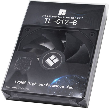 Вентилятор для корпуса Thermalright TL-C12-B 120х120x25 черный 4-pin 25.6дБ Ret