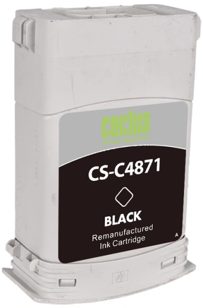 Картридж струйный Cactus CS-C4871 №80 черный для HP DJ 1050C/1055CM/1000