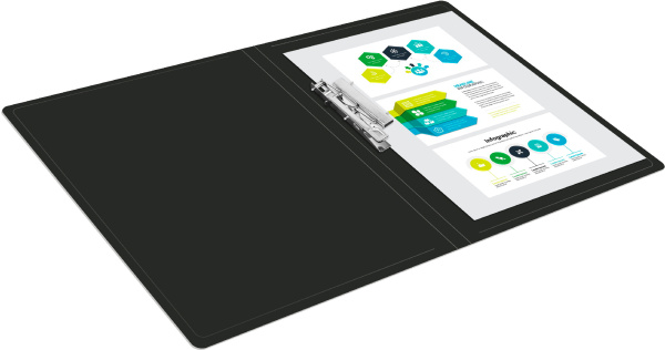 Папка метал.зажим Buro -ECB04CBLACK A4 пластик 0.5мм черный