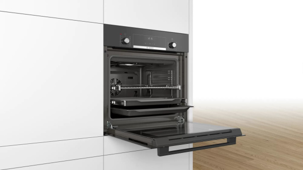 Духовой шкаф Электрический Bosch HIJ517YB0R черный