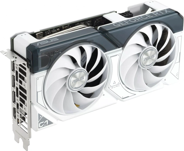 Видеокарта Asus PCI-E 4.0 DUAL-RTX4060TI-O8G-WHITE NV RTX4060TI 8Gb 128bit GDDR6 2565/18000/HDMIx1/D