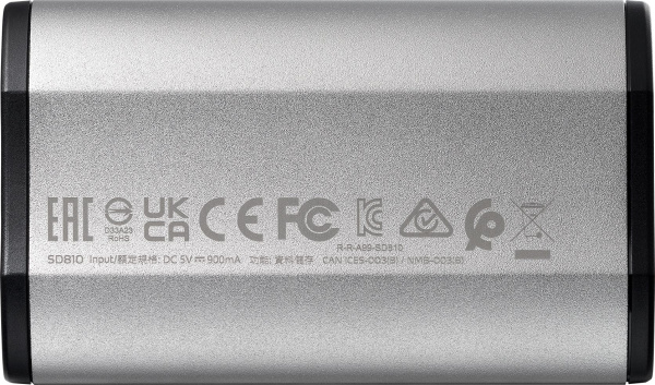 Накопитель SSD A-Data USB-C 1TB SD810-1000G-CSG SD810 1.8" серый