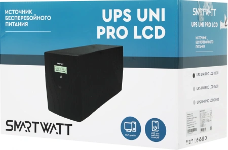 Источник бесперебойного питания Smartwatt UNI PRO LCD 1000 700Вт 1000ВА черный