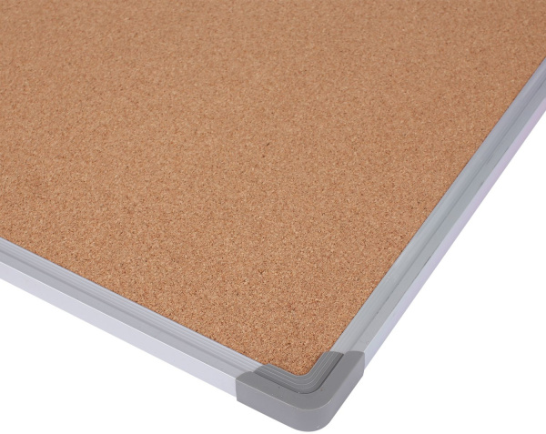 Доска пробковая Deli E39052 пробка коричневый 45x60см алюминиевая рама