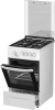 Плита Газовая Darina 1D1 GM 241 008 W белый/черный (стеклянная крышка) реш.чугун