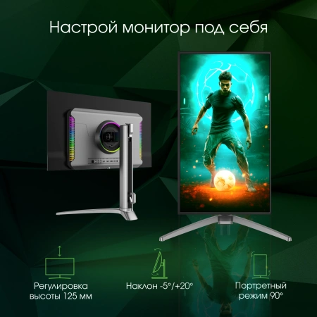 Монитор Digma Pro 27" Vision S черный QD OLED LED 1ms 16:9 HDMI M/M матовая HAS 1000cd 178гр/178гр 2560x1440 360Hz DP 2K USB 5.7кг