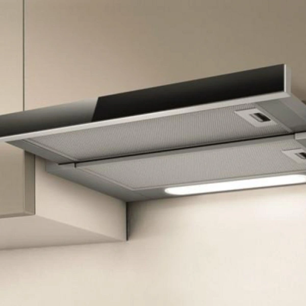 Вытяжка встраиваемая Elica Elite 14 Lux GRVT/A/90 серебристый/стекло черное управление: кнопочное (1 мотор)