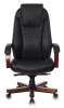 Кресло руководителя Бюрократ T-9923WALNUT черный кожа крестов. металл/дерево