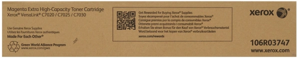 Картридж лазерный Xerox 106R03747 пурпурный (16500стр.) для Xerox VersaLink C7020/C7025/C7030
