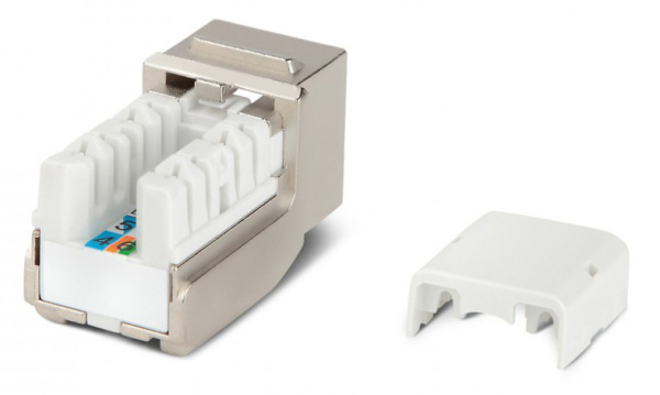 Модуль Hyperline KJNE-8P8C-C6-90-SH-F-WH информ. KeystoneRJ45 1 кат.6 STP бел. (упак.:1шт)