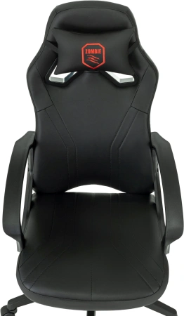 Кресло игровое Zombie 50 черный эко.кожа крестов. пластик