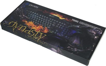 Клавиатура Оклик 700G Dynasty черный USB Multimedia for gamer LED