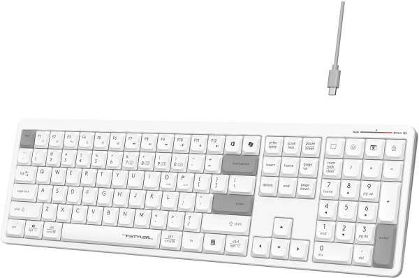 Клавиатура A4Tech Fstyler FBX55C белый USB беспроводная BT/Radio slim Multimedia (FBX55C)