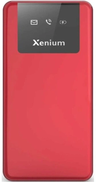 Мобильный телефон XENIUM X600 красный раскладной 2Sim 2.8" 240x320 Nucleus 0.3Mpix GSM900/1800 MP3 FM microSD max32Gb