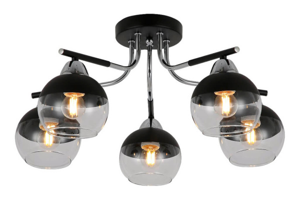 Люстра Hiper Tommy H181-5 потолоч. черный