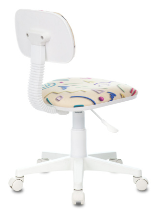 Кресло детское Бюрократ CH-W201NX песочный Sticks 02 крестов. пластик пластик белый
