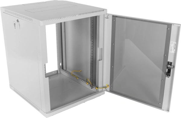Шкаф коммутационный ЦМО (ШРН-12.350) настенный 12U 600x359мм пер.дв.стекл 200кг серый 300мм 180град.