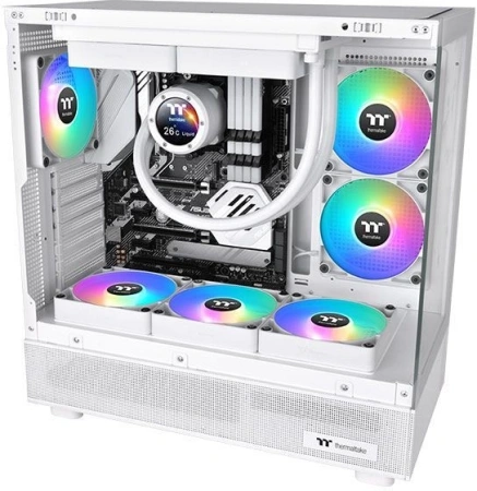 Вентилятор для корпуса Thermaltake CT140 Sync Reverse ARGB 140х140x25 белый 4-pin 32.8дБ (упак.:2шт) (CL-F176-PL14SW-A) Ret