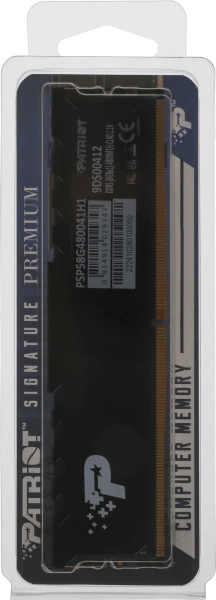 Память DDR5 8GB 4800MHz Patriot PSP58G480041H1 Signature Premium RTL PC5-38400 CL40 DIMM 288-pin 1.1