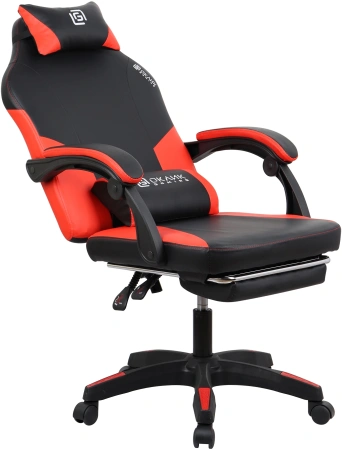 Кресло игровое Оклик Cooldown черный/красный сиденье черный/красный искусст.кожа/сетка с подголов. к