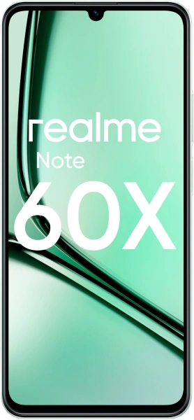 Смартфон Realme RMX3938 Note 60х 64Gb 3Gb зеленый моноблок 3G 4G 2Sim 6.74" 720x1600 Android 14 8Mpix 802.11 a/b/g/n/ac GPS GSM900/1800 GSM1900 TouchSc A-GPS microSD