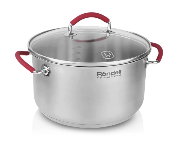 Кастрюля Rondell Sorge RDS-1221 5.1л. d=24см (с крышкой) стальной