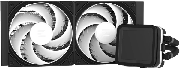 Система водяного охлаждения Zalman Alpha2 A24 DS ARGB Soc-AM5/AM4/1151/1200/2066/2011/1700 черный 4-pin 29.7dB CU LCD 320W Ret (ALPHA2 A24 DS BLACK)