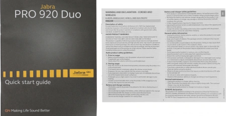 Наушники с микрофоном Jabra Pro 920 Duo черный накладные DECT (920-29-508-101)