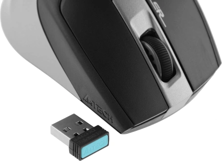 Мышь A4Tech Fstyler FG35 серый/черный оптическая (2000dpi) беспроводная USB (6but)