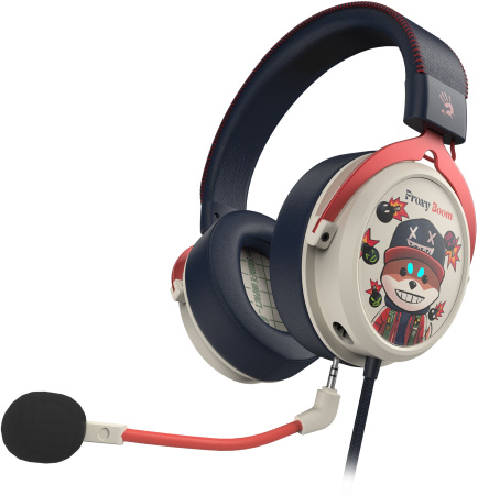 Наушники с микрофоном A4Tech Bloody M595 Proxy Boom 2.5м мониторные USB (M595)