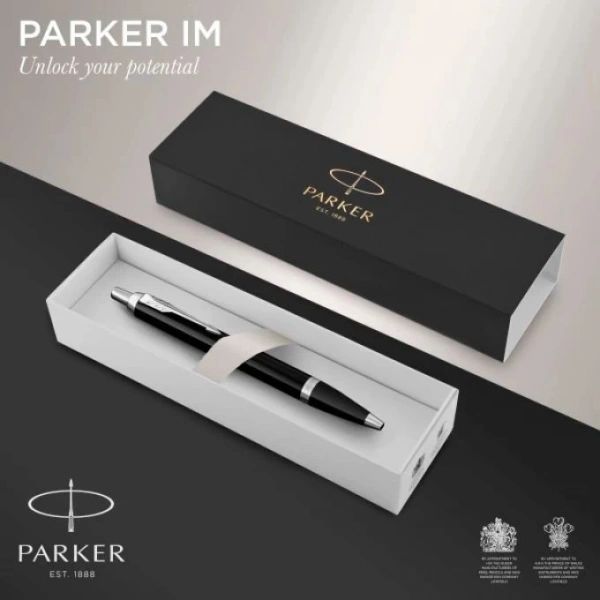 Ручка шариков. Parker IM Core K321 (CW1931665) Black CT M син. черн. подар.кор.