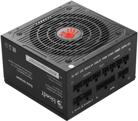 Блок питания Bloody ATX 850W BD-PS850G 80+ gold (20+4pin) APFC 120mm fan 12xSATA Cab Manag RTL