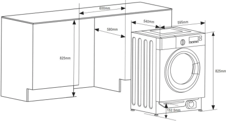 Стиральная машина Maunfeld MBWM1486S класс:A+++ загрузка до 8кг отжим:1400об/мин белый