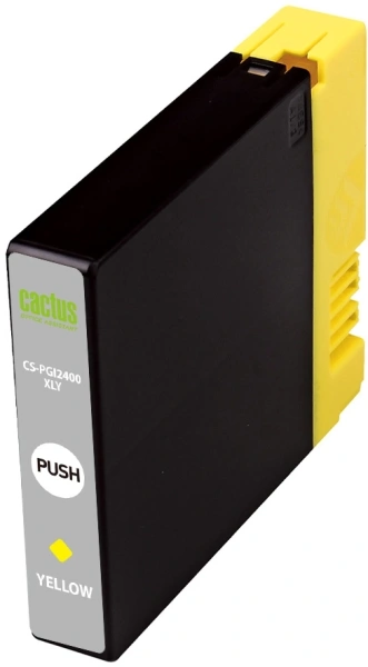 Картридж струйный Cactus CS-PGI2400XLY PGI-2400XLY желтый (20.4мл) для Canon MAXIFY iB4040/ МВ5040/ МВ5340