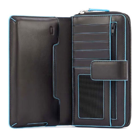Кошелек женский Piquadro Blue Square PD1354B2R/N черный натур.кожа