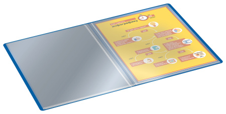 Папка с 40 прозр.вклад. Buro -ECB40BLUE A4 пластик 0.5мм синий