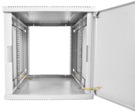 Шкаф коммутационный ЦМО (ШРН-М-9.500.1) настенный 9U 600x520мм пер.дв.металл направл.под закл.гайки 50кг серый 456мм 18.9кг 180град. 480мм IP20 сталь