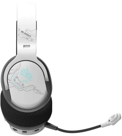 Наушники с микрофоном A4Tech Bloody GR370 белый мониторные BT/Radio/3.5mm (GR370)