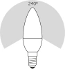 Лампа светодиодная Gauss Elementary 10Вт цок.:E14 свеча 220B 3000K св.свеч.бел.теп. (упак.:1шт) (33110)