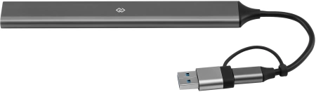 Разветвитель USB-C+ USB-A Digma DHUB-7USB-AC-3.0 7порт. черный