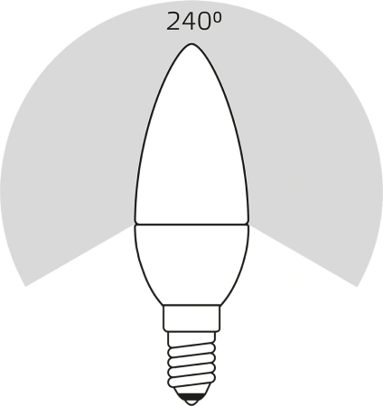 Лампа светодиодная Gauss Elementary 10Вт цок.:E14 свеча 220B 3000K св.свеч.бел.теп. (упак.:1шт) (33110)