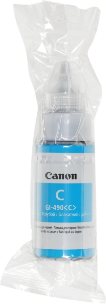 Картридж струйный Canon GI-490C 0664C001 голубой (70мл) для Canon Pixma G1400/2400/3400