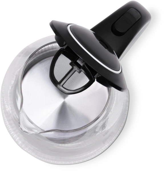 Чайник электрический Vitek VT-7027 1.8л. 2200Вт черный корпус: стекло