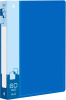 Папка с 60 прозр.вклад. Бюрократ -BPV60BLUE A4 пластик 0.7мм торц.карм с бум. встав синий