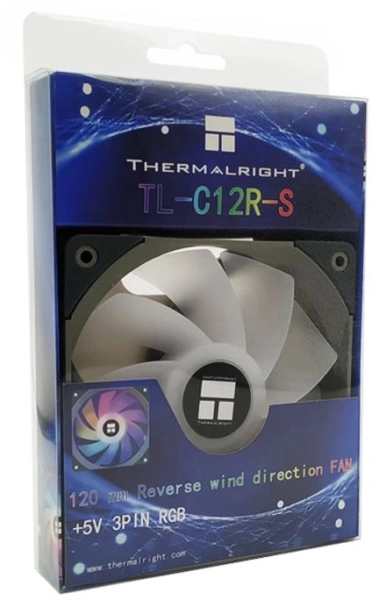 Вентилятор для корпуса Thermalright TL-C12R-S Reverse ARGB 120х120x25 черный 4-pin 25.6дБ Ret