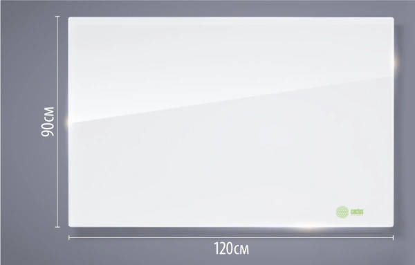 Доска стеклянная Cactus CS-GBD-90X120-UWT-TM Сквозное крепление стекло ультра белый 90x120см стекло крепления