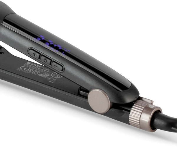 Выпрямитель Vitek VT-8416 60Вт черный макс.темп.:230С покрытие:керамико-турмалиновое