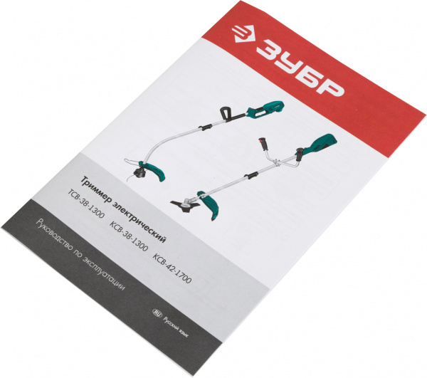 Триммер электрический Зубр ТСВ-38-1300 1300Вт разбор.штан. реж.эл.:леска